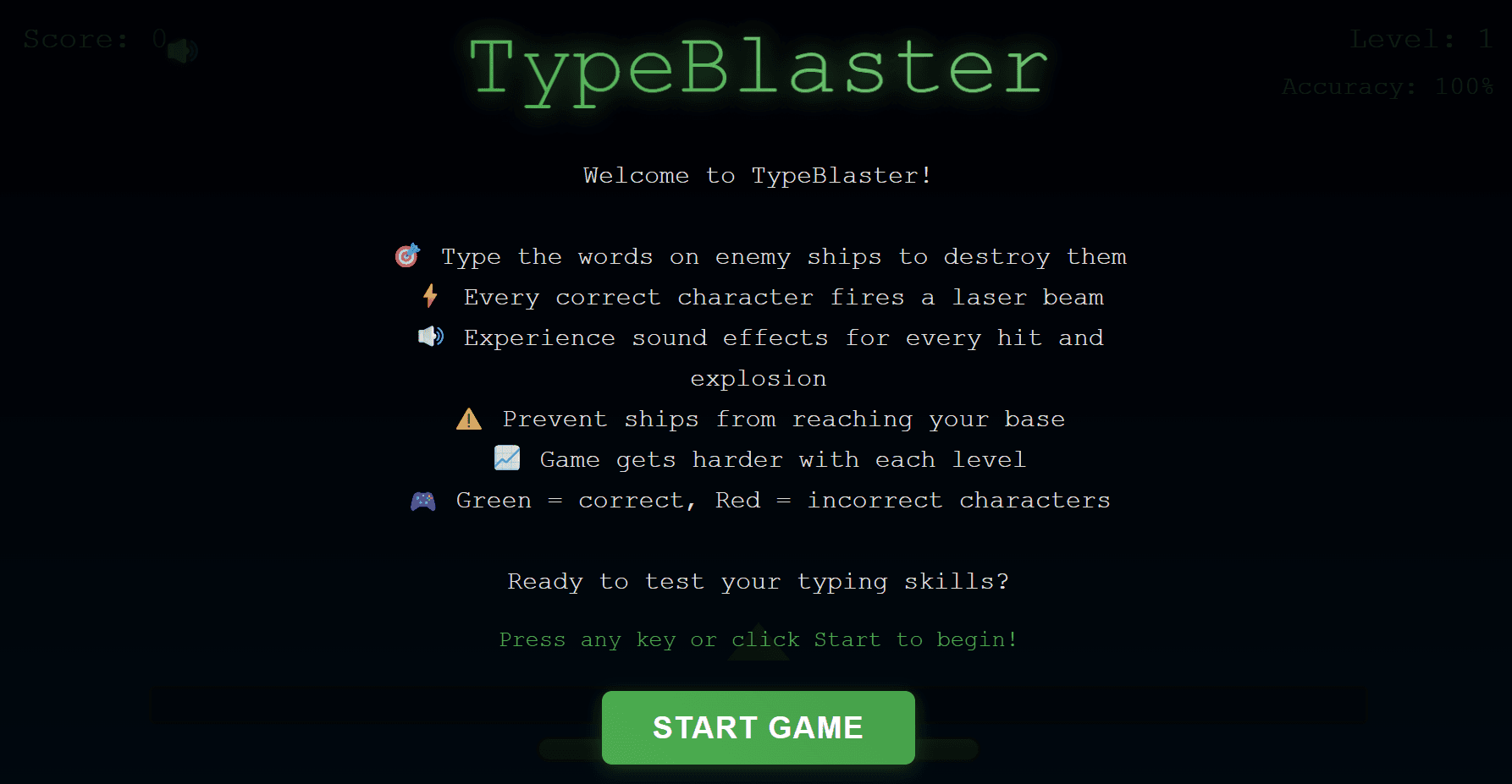 TypeBlaster project